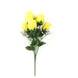 12 Bushes | Yellow Artificial Premium Silk Flower Rose Bud Bouquets#whtbkgd