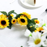 6.5ft | Artificial Silk Sunflower Table Garland, Flower Vine Chain
