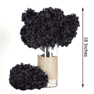 Create a Lasting Impression with Black Artificial Silk Chrysanthemums