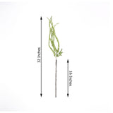 2 Pack | Green Artificial Amaranthus Flower Stem Spray & Ivy Leaves | 32inch