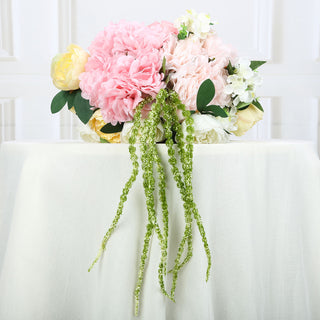 Enhance Your Decor with Green Artificial Amaranthus Flower Stem Spray and Ivy Leaves