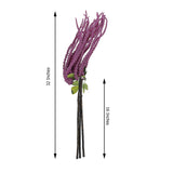 2 Pack | Lavender Lilac Artificial Amaranthus Flower Stem Spray and Ivy Leaves | 32inch
