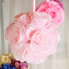 2 Pack | 7inch Blush/Rose Gold Artificial Rose Flower Ball, Silk Kissing Ball