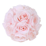 2 Pack | 7inch Blush/Rose Gold Artificial Rose Flower Ball, Silk Kissing Ball#whtbkgd