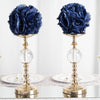 2 Pack | 7inch Navy Blue Artificial Silk Rose Flower Ball, Silk Kissing Ball