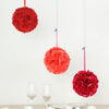 2 Pack | 7inch Red Artificial Silk Rose Flower Ball, Silk Kissing Ball