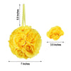 2 Pack | 7inch Yellow Artificial Silk Rose Flower Ball, Silk Kissing Ball
