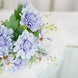2 Bushes | Dusty Blue Artificial Silk Dahlia Flower Bouquet Spray#whtbkgd