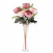 2 Bushes | Blush / Dusty Rose Artificial Silk Peony Flower Bouquet Spray#whtbkgd