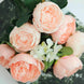 2 Bushes | Pink / Blush Artificial Silk Peony and Hydrangea Flower Bouquet