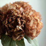 11inch Dusty Rose Real Touch Artificial Silk Peonies Flower Bouquet