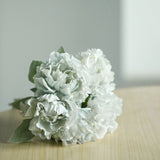 11inch Silver Blue Real Touch Artificial Silk Peonies Flower Bouquet