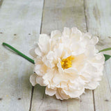 11inch Blush / Cream Real Touch Artificial Silk Peonies Flower Bouquet