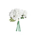 11inch White Real Touch Silk Peony Flower Bunch, Artificial Bridal Bouquets#whtbkgd
