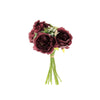 12inch Burgundy Artificial Silk Peonies Bouquet, Faux Peony Spray Bush#whtbkgd