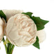 5 Flower Head Beige Peony Bouquet | Artificial Silk Peonies Spray