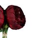5 Flower Head Burgundy Peony Bouquet | Artificial Silk Peonies Spray