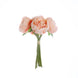5 Flower Head Peach Peony Bouquet | Artificial Silk Peonies Spray