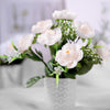 4 Bushes | Blush Rose Gold Artificial Silk Peony Flower Bouquet Arrangement
