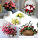 4 Bushes | Cream Artificial Silk Peony Flower Bouquet Arrangement