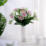 4 Bushes | Lavender Lilac Artificial Silk Peony Flower Bouquet Arrangement