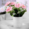 4 Bushes | Pink Artificial Silk Peony Flower Bouquet Arrangement