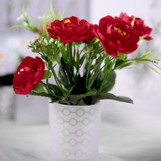 Elevate Your Event Decor with Red Artificial Peony Silk Flowers