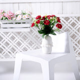 4 Bushes | Red Artificial Peony Silk Flower Arrangements, Wedding Centerpiece Floral Bouquet