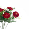4 Bushes | Red Artificial Peony Silk Flower Arrangements, Wedding Centerpiece Floral Bouquet#whtbkgd