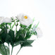 4 Bushes | White Artificial Silk Peony Flower Bouquet Arrangement#whtbkgd
