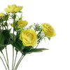 4 Bushes | Yellow Artificial Silk Peony Flower Bouquet Arrangement#whtbkgd