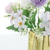 2 Bouquets | Lavender Lilac Artificial Silk Peony Flower Bush Arrangement