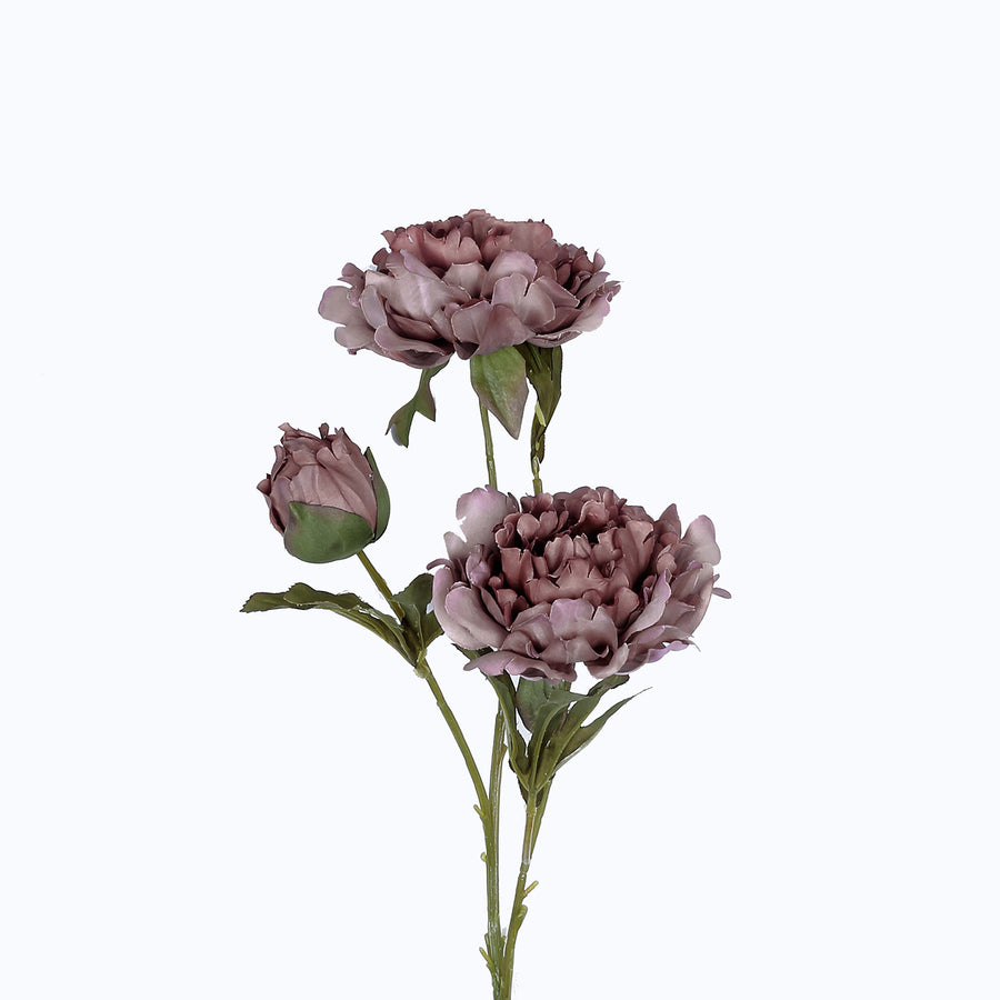 2 Bushes | 29inch Tall Mauve Artificial Silk Peony Flower Bouquets#whtbkgd