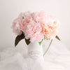 2 Bushes | 17inch Blush/Rose Gold Artificial Silk Peony Flower Bouquets