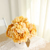 2 Bushes | 17inch Gold Artificial Silk Peony Flower Bouquets