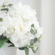 2 Bushes | 17inch White Artificial Silk Peony Flower Bouquets#whtbkgd