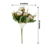 4 Pack | 12inch Artificial Blush / Rose Gold Ranunculus Silk Flower Bridal Bouquets