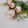 4 Pack | 12inch Artificial Blush / Rose Gold Ranunculus Silk Flower Bridal Bouquets