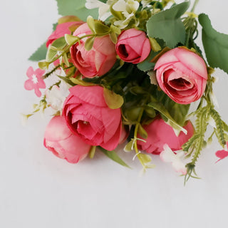 Enhance Your Event Decor with Red Faux Buttercup Floral Arrangement
