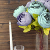 2 Pack | 19inch Dusty Blue Artificial Peony Flower Wedding Bouquets, Flower Arrangement