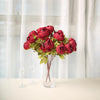 2 Pack | 19inch Burgundy Artificial Peony Flower Wedding Bouquets