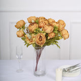 2 Pack | 19inch Gold Artificial Peony Flower Wedding Bouquets