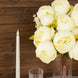 2 Pack | 19inch Ivory Artificial Peony Flower Wedding Bouquets, Faux Silk Flower Arrangements