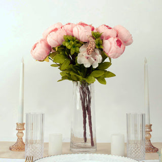 Add a Touch of Elegance with Pink Artificial Peony Flower Wedding Bouquets