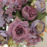 2 Pack | 12inch Purple Silk Assorted Peony Flower Arrangements#whtbkgd