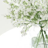 12 Stems | 22inch White Artificial Silk Babys Breath Gypsophila Flowers