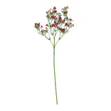 4 Stems | 27inch Burgundy Artificial Silk Babys Breath Gypsophila Flowers