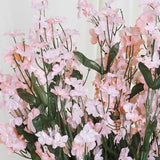 12 Stems | Blush Rose Gold Artificial Silk Babys Breath Flower Bushes Spray#whtbkgd