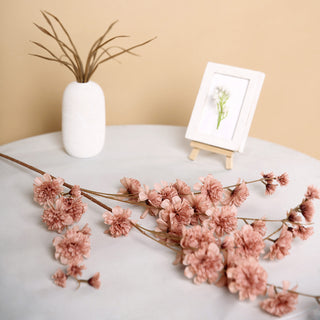 Transform Your Space with Dusty Rose Artificial Silk Carnation Flower Stems