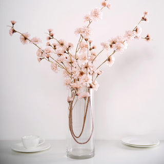 Realistic and Easy-to-Use Champagne Artificial Silk Carnation Flower Stems